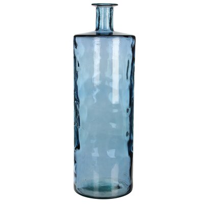 Guan fles glas blauw - H75 x Ø25 cm - afbeelding 1