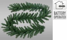 guirlande groen 270 cm, met 30 led - afbeelding 2
