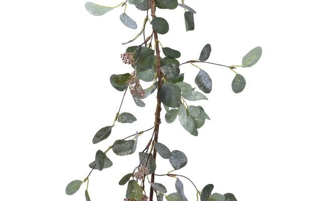 Guirlande eucalyptus kunststof L 24 B 12 H 150cm groen - afbeelding 1
