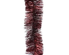Guirlande Lametta D 7 cm, L 270 cm, Ossenbloed - afbeelding 5