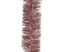 Guirlande lametta D 7 cm, L 270 cm, velours roze - afbeelding 2