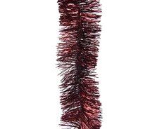 Guirlande Lametta D 7 cm, L 270 cm, Ossenbloed - afbeelding 1