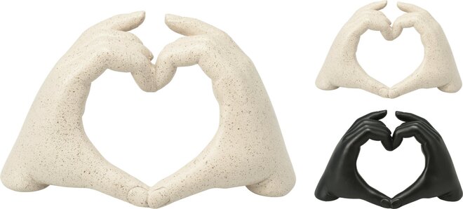 handen als hart 14cm, per stuk - afbeelding 1