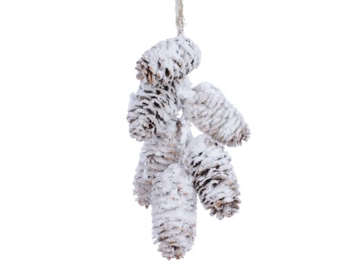 Hanger dennenappel, snow glitter