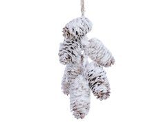 Hanger dennenappel, snow glitter