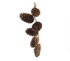 Ornament naturel dennenappels L 20cm bruin - afbeelding 1