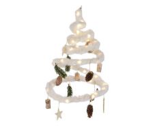 Hanger, kerstboom, bont, b 15 cm, h 55 cm, 40 LED lampjes, Led kerstverlichting - afbeelding 2