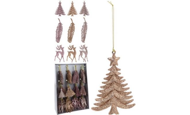 Hanger, kerstfiguren, glitter, 16 cm, 1per stuk