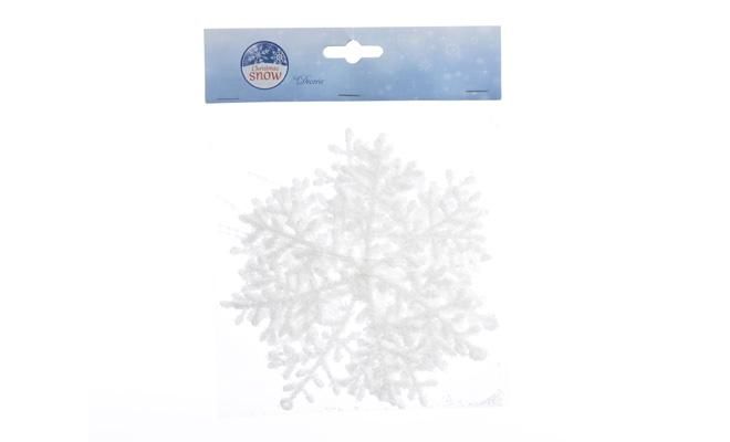 Hanger, kunststof, sneeuwvlok, 15.5 cm, per stuk - afbeelding 1