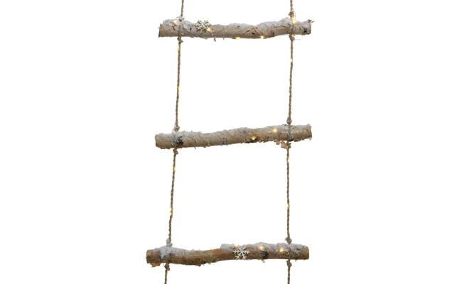 Hanger, ladder, berk, LED, b 35 cm, h 150 cm, Led kerstverlichting - afbeelding 1