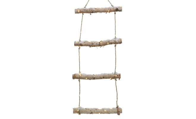 Hanger, ladder, berk, LED, h 90 cm, Led kerstverlichting - afbeelding 1