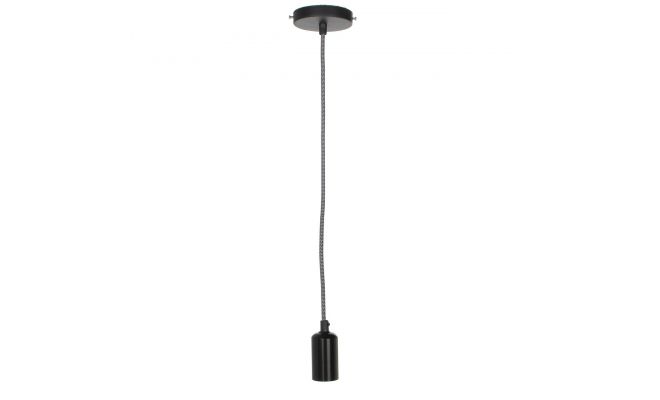 Hanglamp, zwart, 150 cm