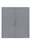 Hardhouten dubbele dichte deur Prestige, 202 x 221 cm, grijs gegrond. - afbeelding 2
