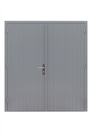 Hardhouten dubbele dichte deur Prestige, 202 x 221 cm, grijs gegrond. - afbeelding 3