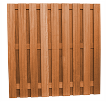 Hardhouten geschaafd plankenscherm 20-planks, recht verticaal, 180 x 180 - afbeelding 2