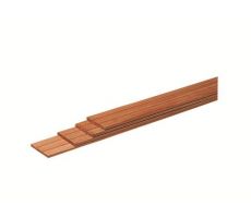 Hardhouten geschaafde plank, met V-groeven, 1,5 x 14,5 x 180 cm. - afbeelding 1