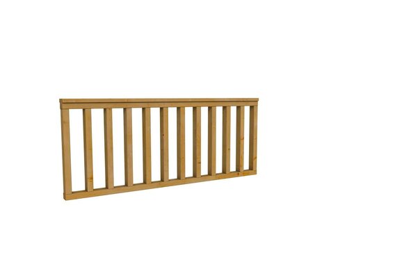 Hekwerk recht douglas type A, 178,5 x 73 cm, groen geïmpregneerd.
