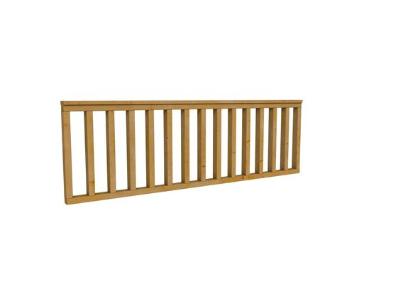 Hekwerk recht douglas type B, 228,5 x 73 cm, groen geïmpregneerd.