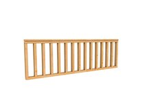 Hekwerk recht douglas type B, 228,5 x 73 cm, onbehandeld.