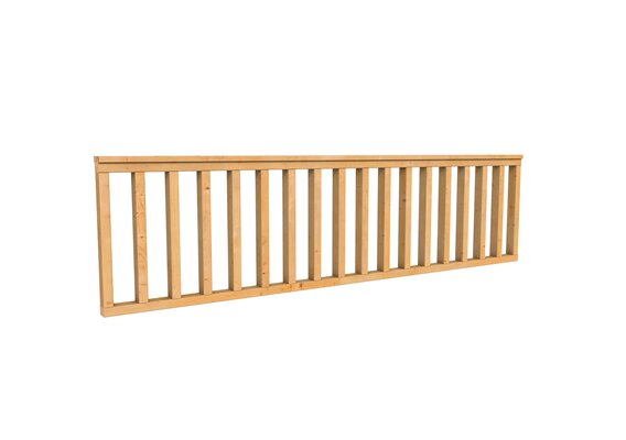 Hekwerk recht douglas type C, 278,5 x 73 cm, onbehandeld.