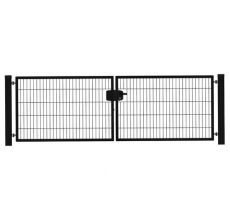 Hillfence metalen dubbele poort Eco-line, 300 x 100 cm, zwart. - afbeelding 1