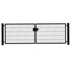 Hillfence metalen dubbele poort Eco-line, 300 x 100 cm, zwart. - afbeelding 2