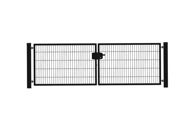 Hillfence metalen dubbele poort Eco-line, 300 x 180 cm, zwart. - afbeelding 1