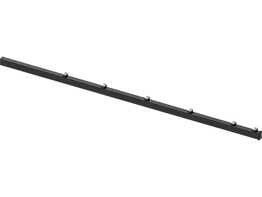 Hillfence metalen paal, inclusief aansluitingset en afdekkap, 6 x 4 x 240 cm, zwart.