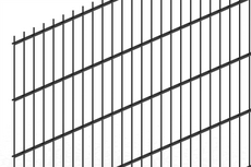 Hillfence metalen scherm, dubbele staafmat, 200 x 183 cm, zwart. - afbeelding 3