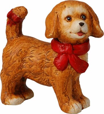 hond kerst deco 10 cm design - afbeelding 1