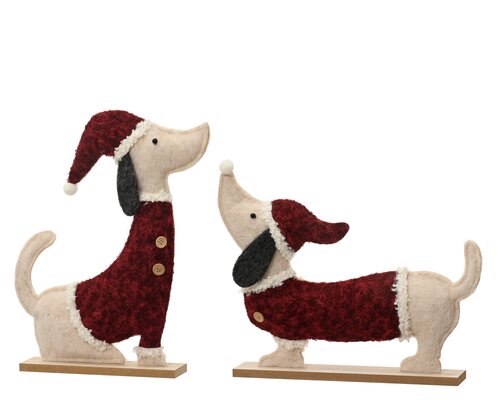 Hond stof fsc mix 70%, beige/kleur(en), L 6 cm x B 26 cm x H 39 cm, keuze uit 1 stuks