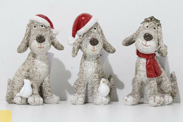 hond zittend 7x6x12cm, per stuk - afbeelding 1