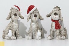 hond zittend 7x6x12cm, per stuk - afbeelding 2