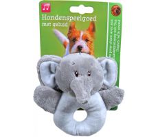 Hondenspeeltje, olifant, pluche, met geluid, 13 cm