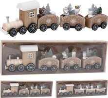houten trein 31 cm, per stuk