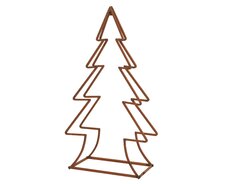 Houtrek kerstboom, H 90 cm, Roest - afbeelding 1