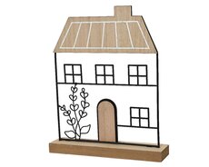Huis ijzer L 24 B 6 H 29.5cm zwart
