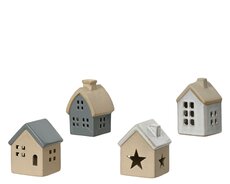 Huis porselein, L 5,8 cm, per stuk