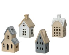 Huis porselein, L 8,3 cm, per stuk