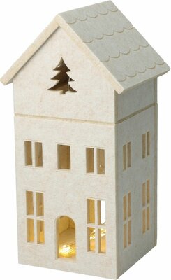huis vilt led 28 cm wit - afbeelding 1