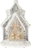 huisje met kersttafereel en led, hoog 29, breed 20, diep 16 cm - afbeelding 4