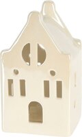 huisje met led, 10 cm, wit, per stuk - afbeelding 3