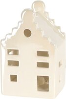 huisje met led, 10 cm, wit, per stuk - afbeelding 5