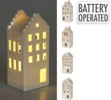 huisje met led, 15 cm, wit, per stuk - afbeelding 8