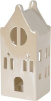 huisje met led, 15 cm, wit, per stuk - afbeelding 3