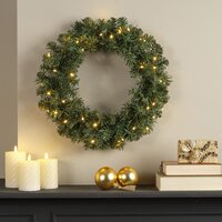 Imperial krans LED BO binnen en buiten, groen/warm wit, Ø 50 cm x H 13 cm - afbeelding 2