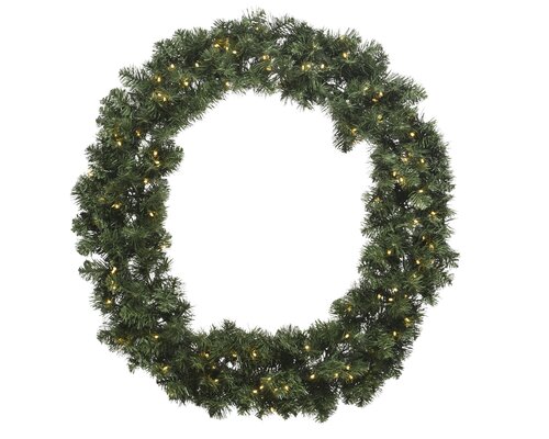 Imperial krans LED BO binnen en buiten, groen/warm wit, Ø 50 cm x H 13 cm - afbeelding 1