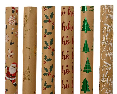 Inpakpapier pakpapier hot stamp fsc mix 70%, bruin/kleur(en), L 150 cm x B 70 cm x H 0,01 cm