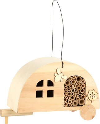 insectenhotel caravanhout, 26x12x17 cm