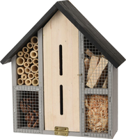 insectenhotel hout 25x8.5x29cm, grijs